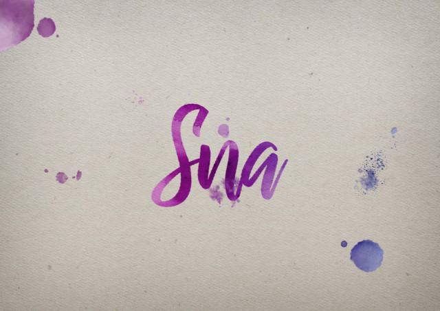 Free photo of Sna Watercolor Name DP