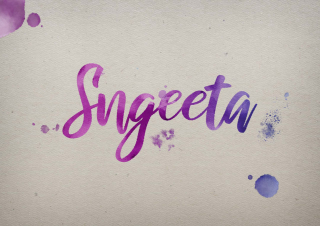 Free photo of Sngeeta Watercolor Name DP