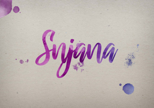 Free photo of Snjana Watercolor Name DP