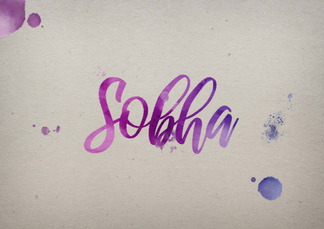 Free photo of Sobha Watercolor Name DP