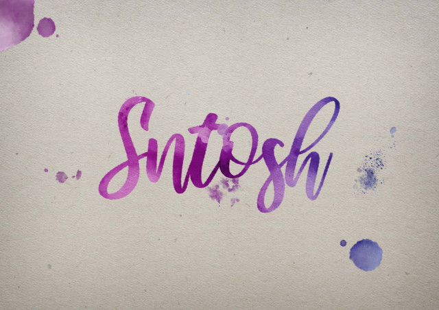 Free photo of Sntosh Watercolor Name DP