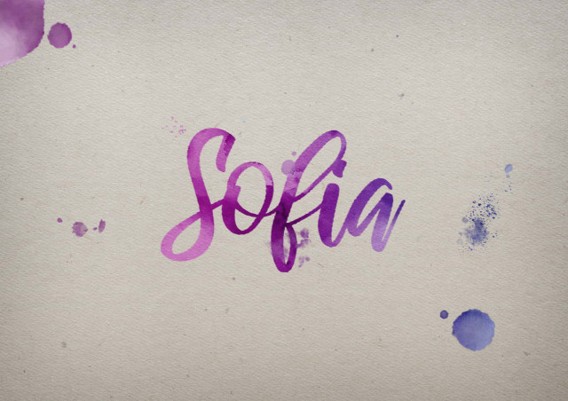 Free photo of Sofia Watercolor Name DP