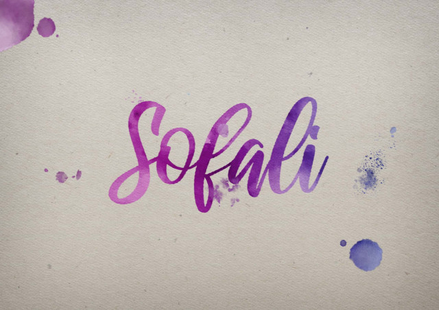 Free photo of Sofali Watercolor Name DP
