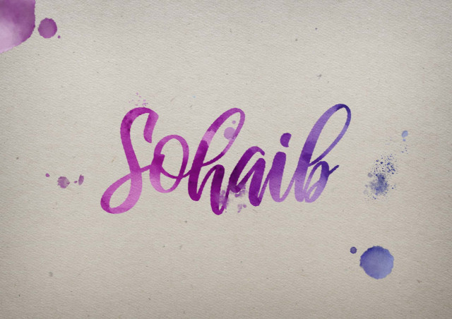 Free photo of Sohaib Watercolor Name DP