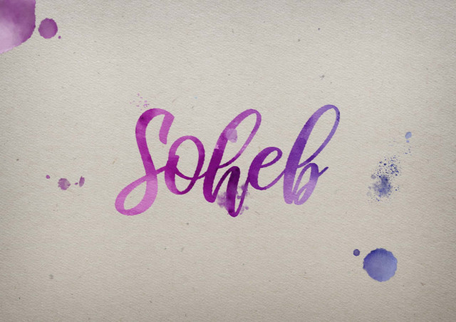 Free photo of Soheb Watercolor Name DP