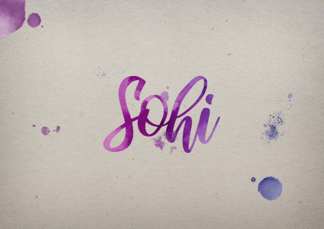 Free photo of Sohi Watercolor Name DP