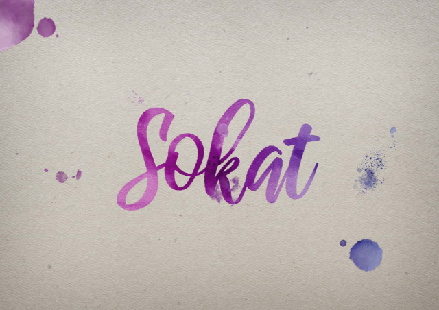 Free photo of Sokat Watercolor Name DP