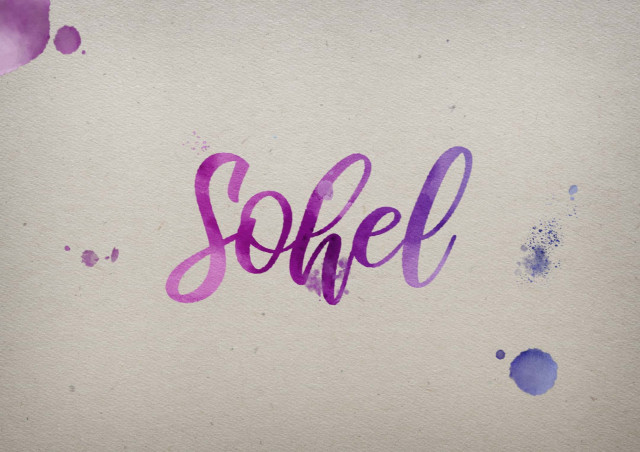 Free photo of Sohel Watercolor Name DP