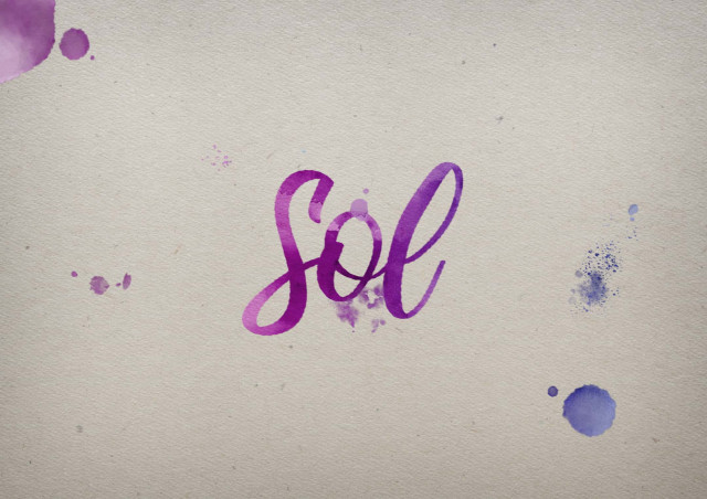 Free photo of Sol Watercolor Name DP