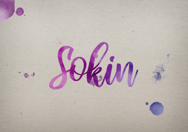 Free photo of Sokin Watercolor Name DP