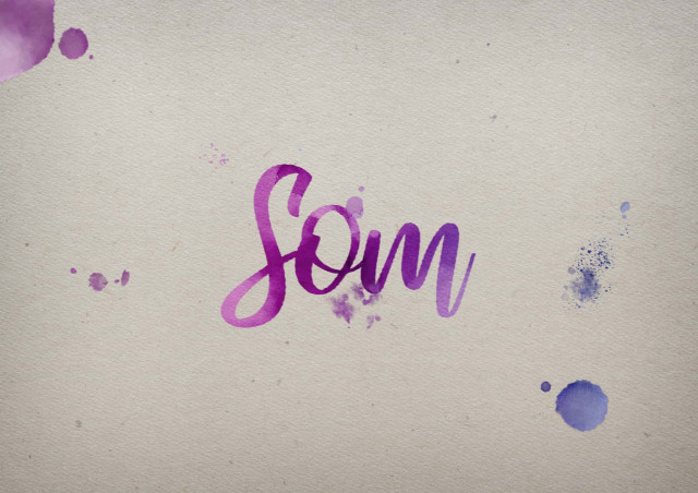 Free photo of Som Watercolor Name DP