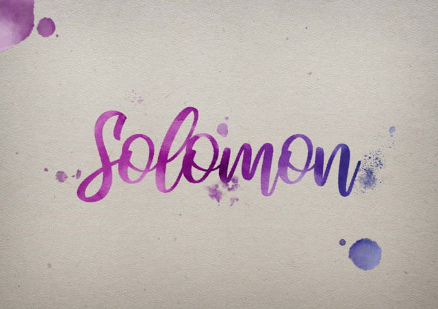 Free photo of Solomon Watercolor Name DP