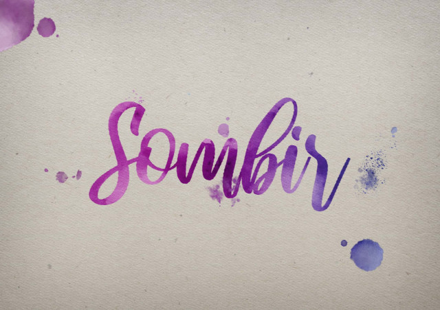 Free photo of Sombir Watercolor Name DP