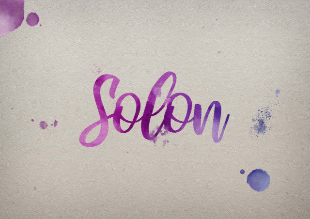 Free photo of Solon Watercolor Name DP