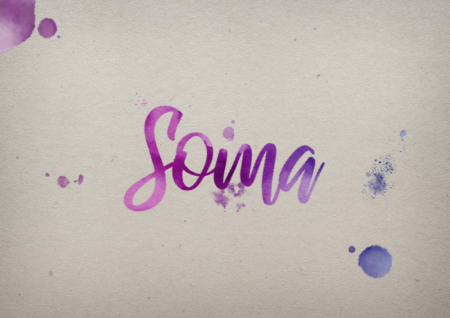 Free photo of Soma Watercolor Name DP