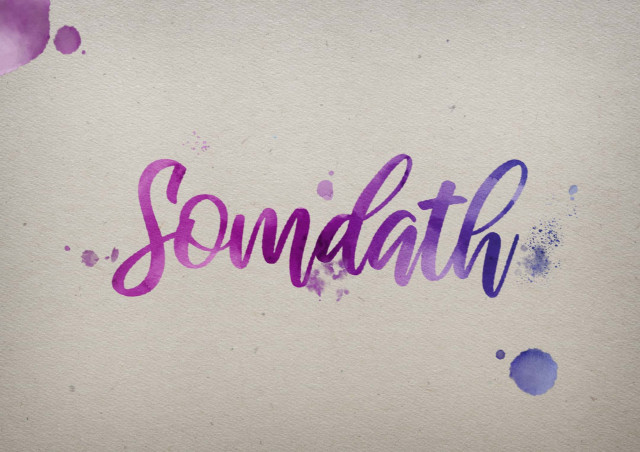 Free photo of Somdath Watercolor Name DP