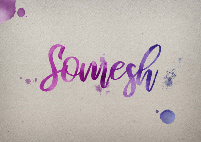 Free photo of Somesh Watercolor Name DP