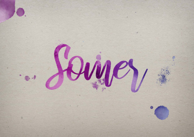 Free photo of Somer Watercolor Name DP