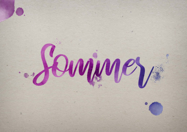 Free photo of Sommer Watercolor Name DP