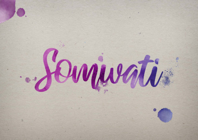 Free photo of Somwati Watercolor Name DP