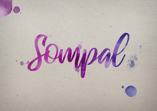 Free photo of Sompal Watercolor Name DP