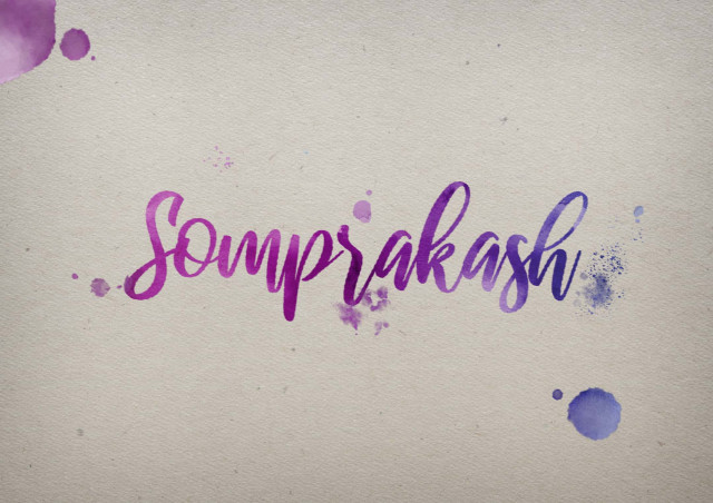Free photo of Somprakash Watercolor Name DP