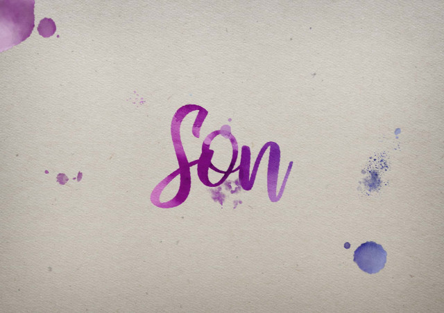 Free photo of Son Watercolor Name DP