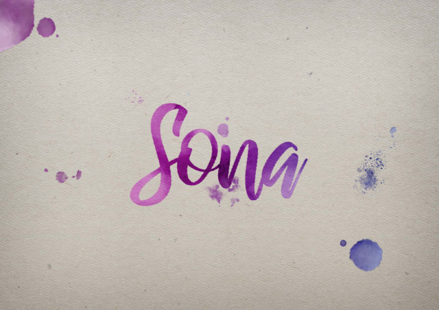 Free photo of Sona Watercolor Name DP