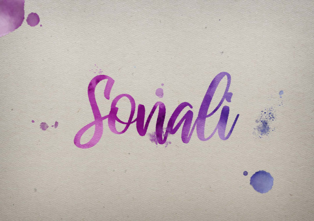 Free photo of Sonali Watercolor Name DP