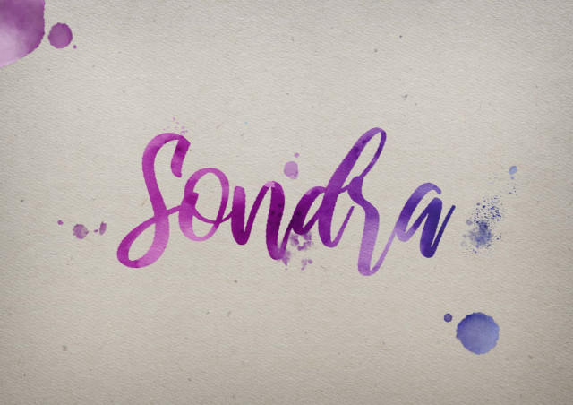 Free photo of Sondra Watercolor Name DP