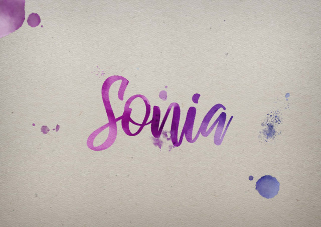 Free photo of Sonia Watercolor Name DP