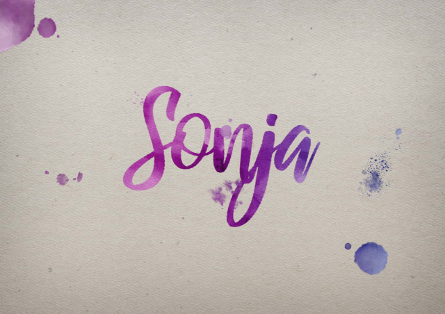 Free photo of Sonja Watercolor Name DP