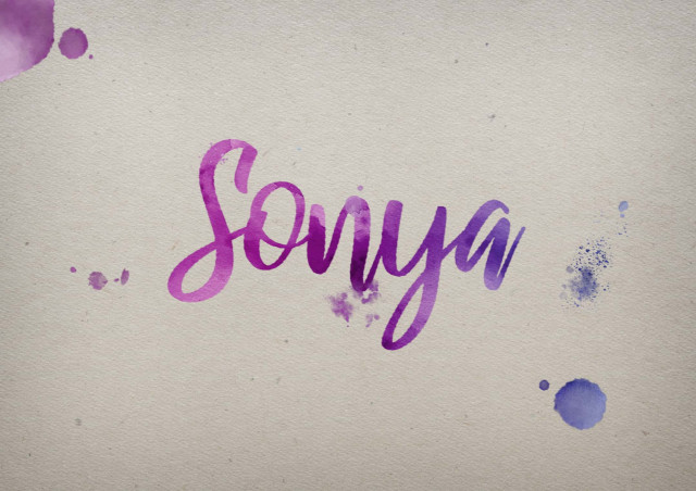 Free photo of Sonya Watercolor Name DP
