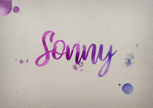 Free photo of Sonny Watercolor Name DP