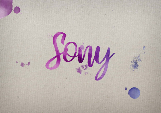 Free photo of Sony Watercolor Name DP