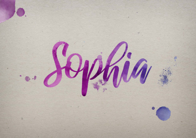 Free photo of Sophia Watercolor Name DP