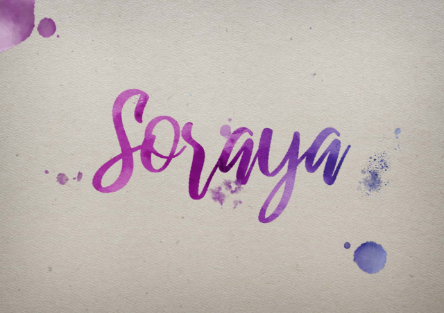 Free photo of Soraya Watercolor Name DP