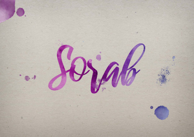 Free photo of Sorab Watercolor Name DP