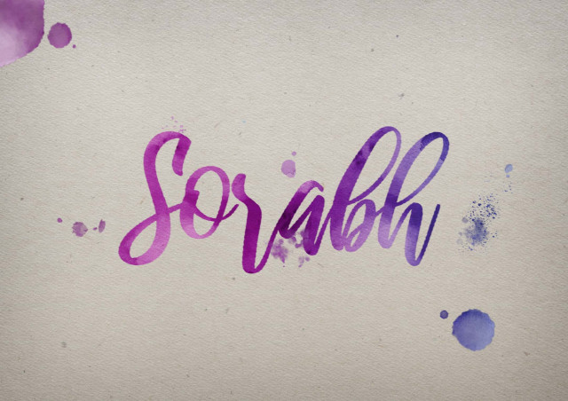 Free photo of Sorabh Watercolor Name DP