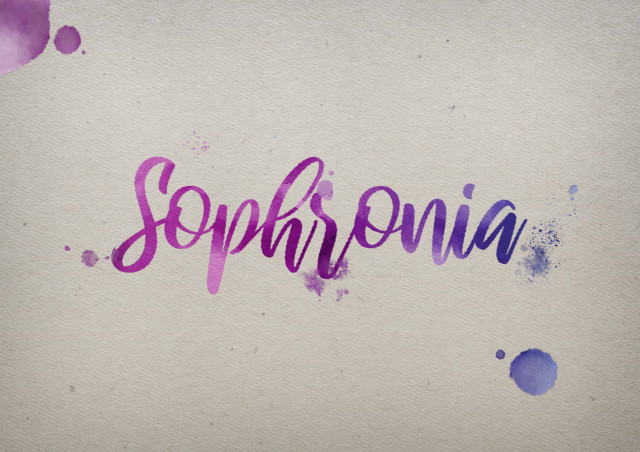Free photo of Sophronia Watercolor Name DP