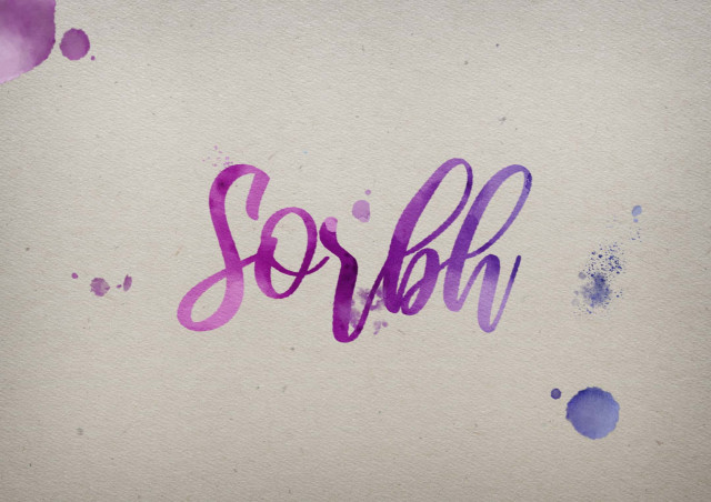 Free photo of Sorbh Watercolor Name DP