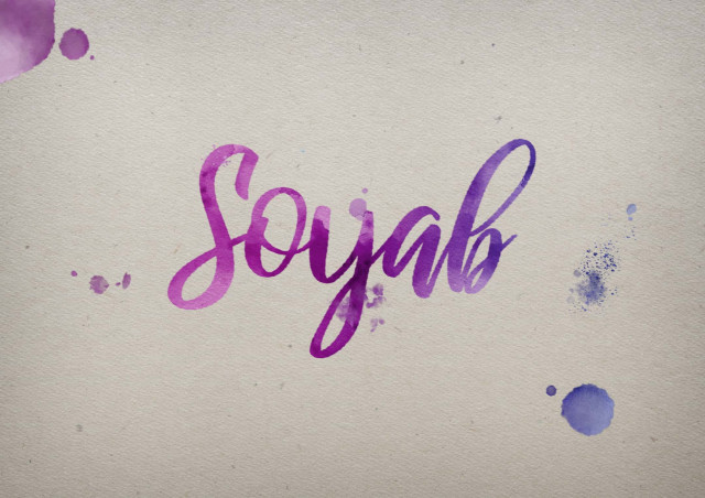Free photo of Soyab Watercolor Name DP