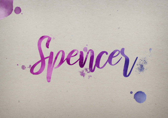 Free photo of Spencer Watercolor Name DP