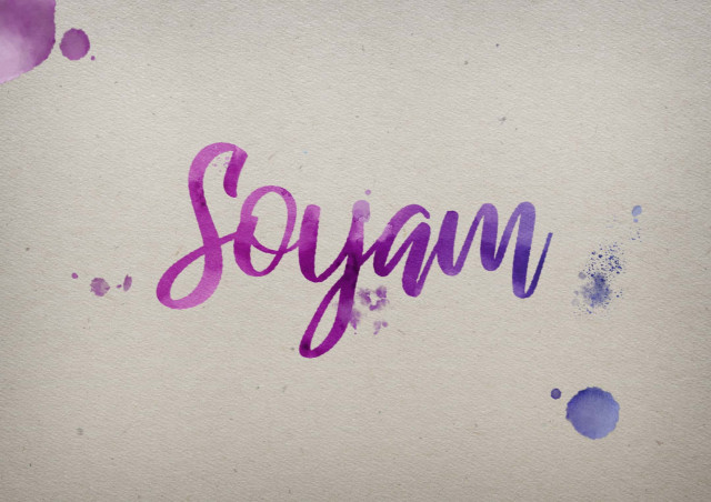 Free photo of Soyam Watercolor Name DP