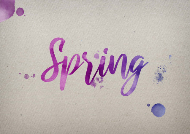 Free photo of Spring Watercolor Name DP
