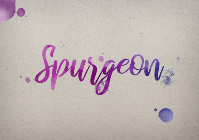 Free photo of Spurgeon Watercolor Name DP