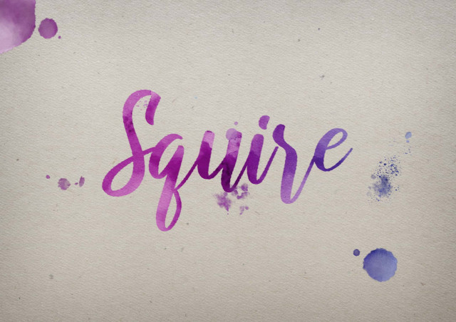 Free photo of Squire Watercolor Name DP