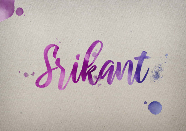 Free photo of Srikant Watercolor Name DP