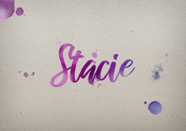 Free photo of Stacie Watercolor Name DP