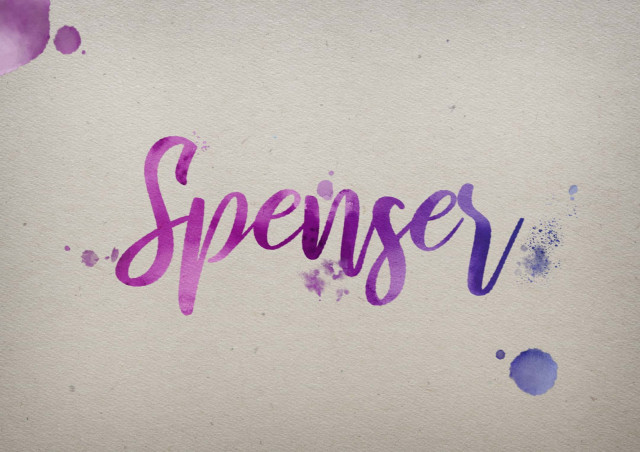 Free photo of Spenser Watercolor Name DP